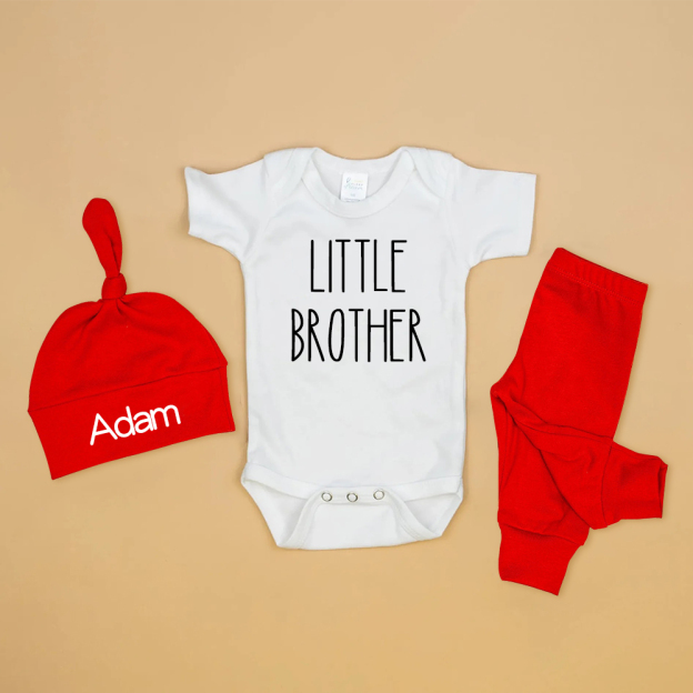 Personalized Little Brother Coming Home Outfit Set | CWBaby173