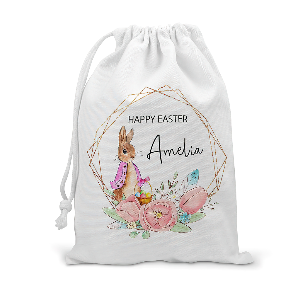 Personalized Name Bunny Easter Gift Sack | CWEaster25