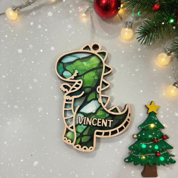 Personalized Dinosaur Christmas Tree Ornaments | MCGift148