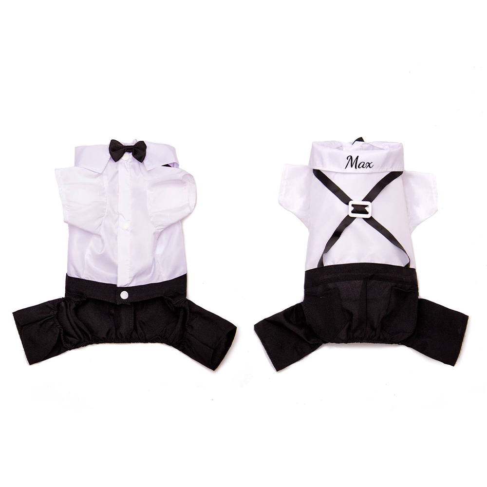Personalized Pet Tuxedo Wedding Outfit | BKPet261