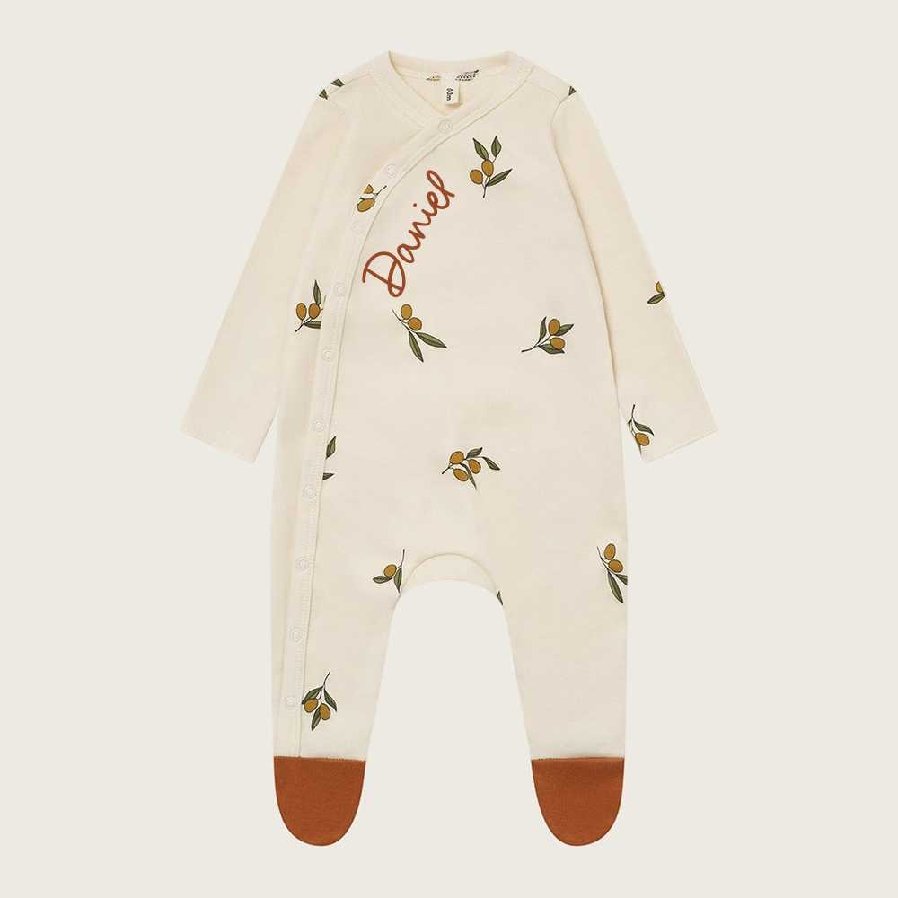 Personalized Baby Organic Soft Cotton Romper | CWBaby378