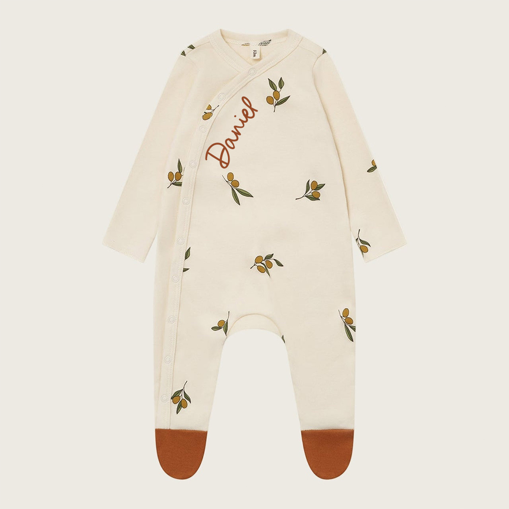 Personalized Baby Organic Soft Cotton Romper | CWBaby378