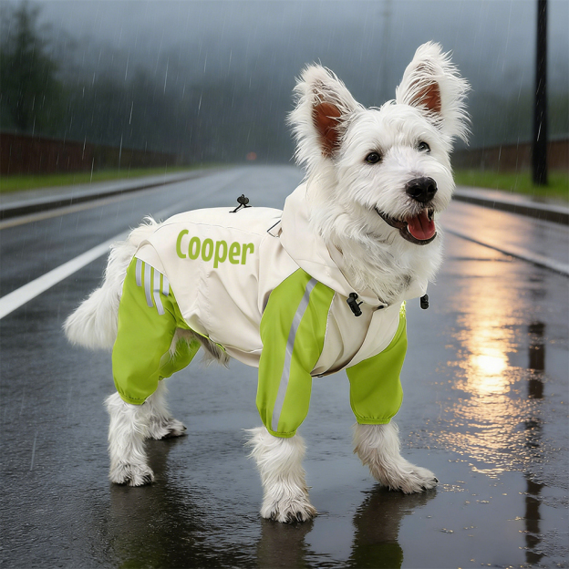 Personalized Pet Waterproof Raincoat with Hood | BKPet366