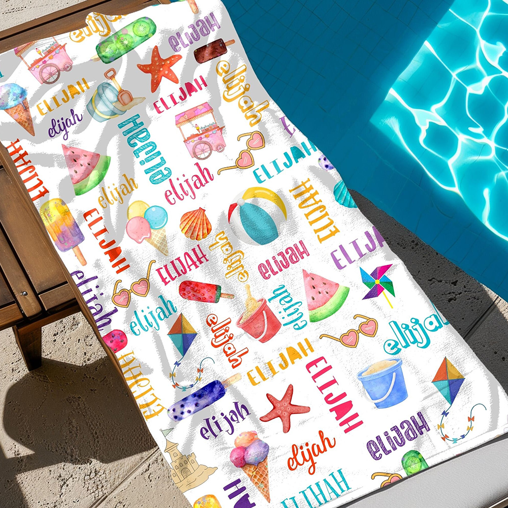 Personalized Lovely Kid Towel for Summer & Beach | CWTowel133