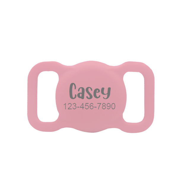Personalized Pet Apple Air Tag Holder for Dog Collar | BKPet139