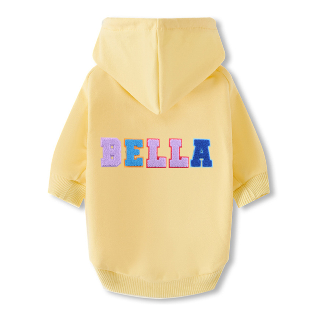 Personalized Varsity Letter Dog Hoodie for Comfort and Unique | BKPet140