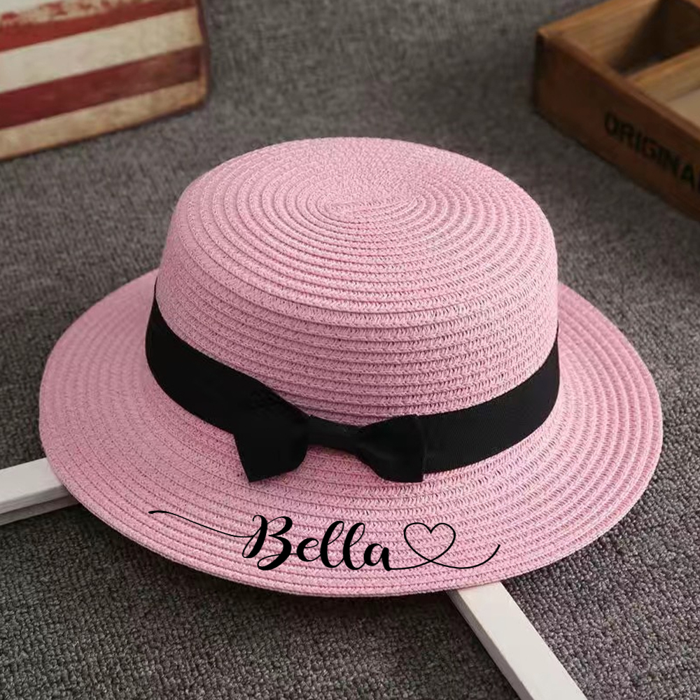 Personalized Summer Bow Straw Hat for Comfort & Unique | CWBeach149
