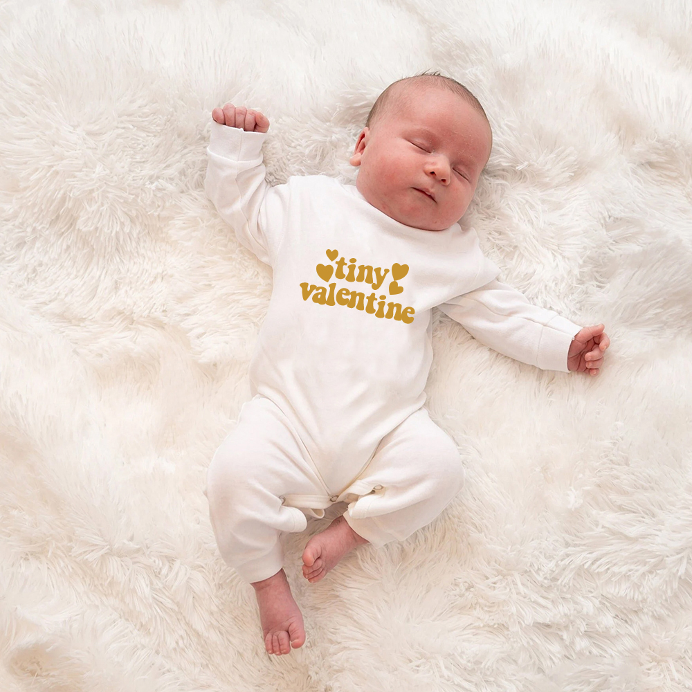 Personalized Baby First Valentine Ropmer and Hat Set | CWBaby144