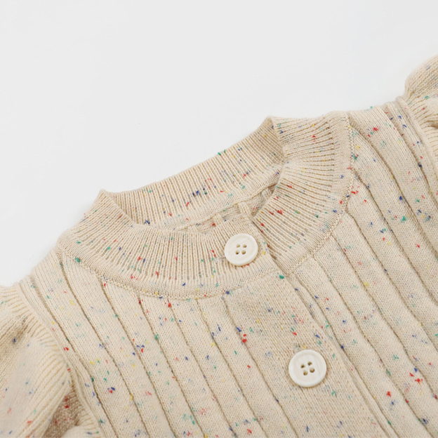 Personalised Embroidery Baby Ruffle Knit Romper | CWBaby149
