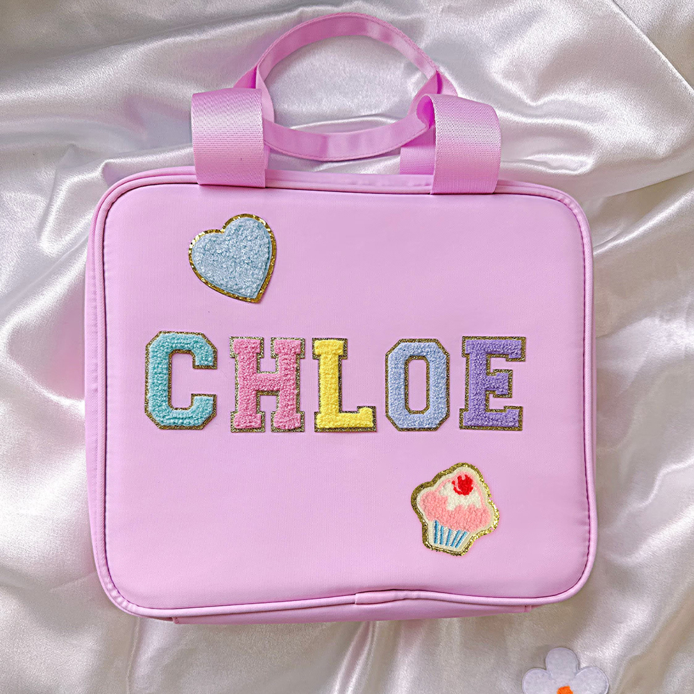 Personalized Chenille Letters Kids Lunch Bag | CWPack143