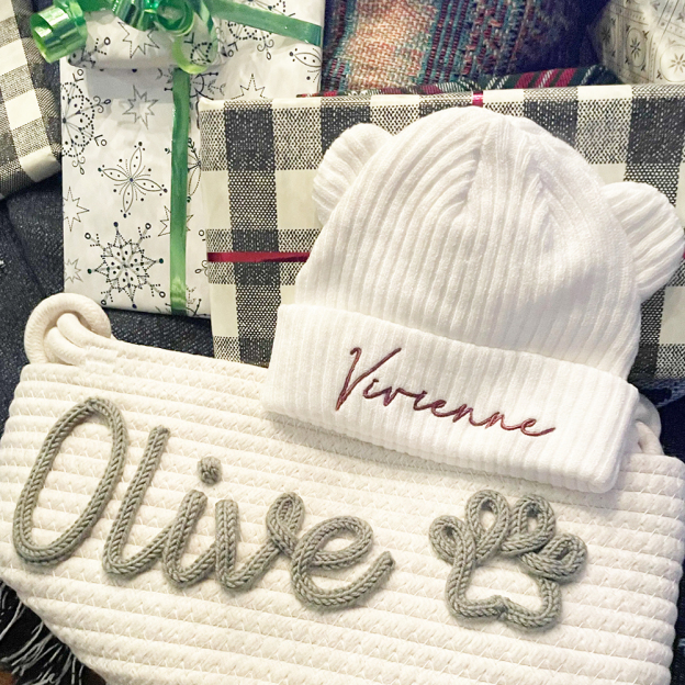 Personalized Embroidery Lovely Bear Baby Beanie for Comfort & Unique | HSKid57