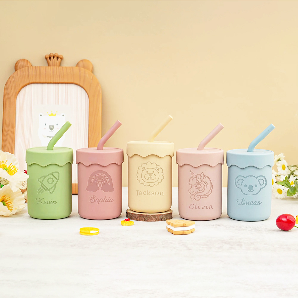 Personalized Name Kid Silicone Sippy Cup | CWBaby155