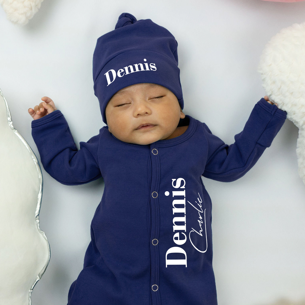 Personalized Baby Cotton Onesie Set | CWBaby26