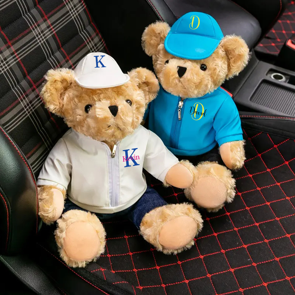 Personalized Kids Monogram Plush Teddy Bear Toy | CWToy111