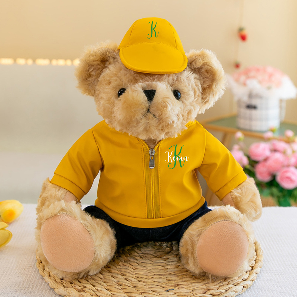Personalized Kids Monogram Plush Teddy Bear Toy | CWToy111