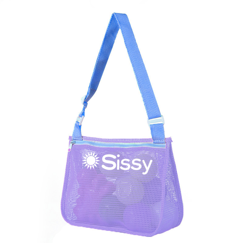 Personalized Seashell Zipper Mesh Beach Bag | CWBeach01