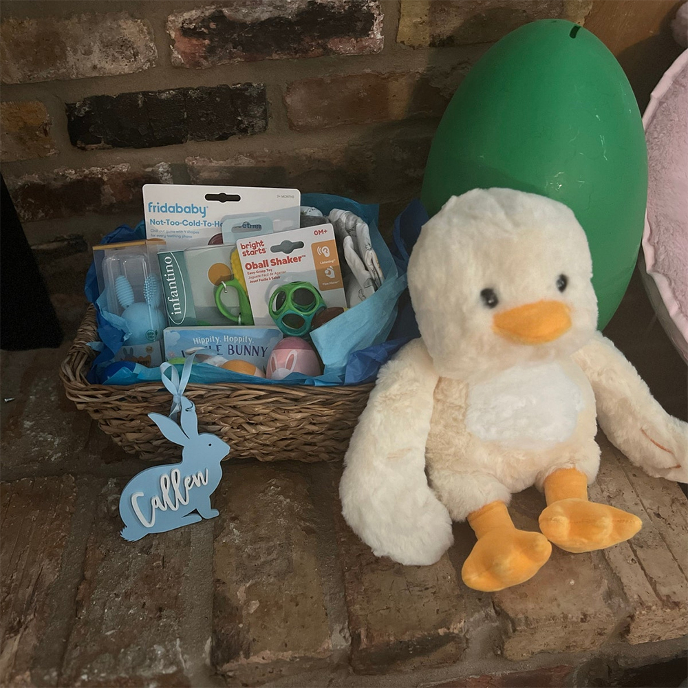 Personalized Bunny Easter Basket Tags | CWEaster34