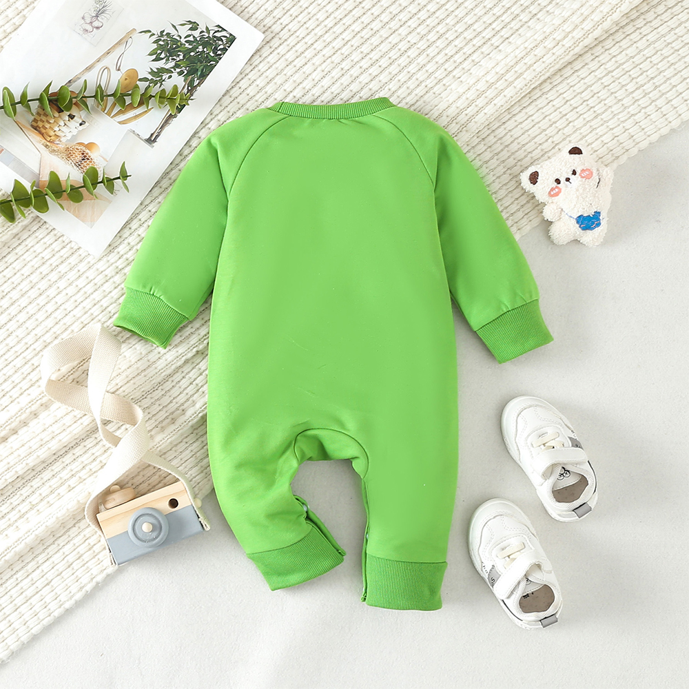 Personalized Baby Four-Leaf Clover Letter Print Ropmer | CWBaby189