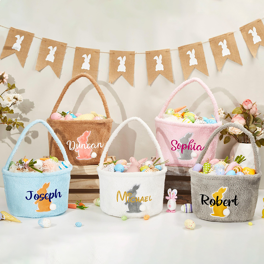 Personalized Name Easter Bunny Basket | CWEaster36