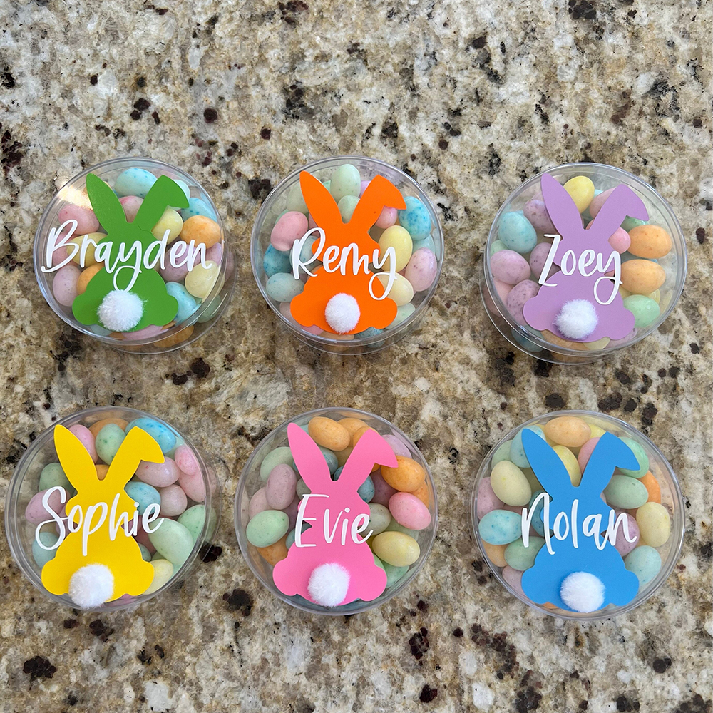 Personalised Lovely Easter Bunny Candy Containers | CWEaster40