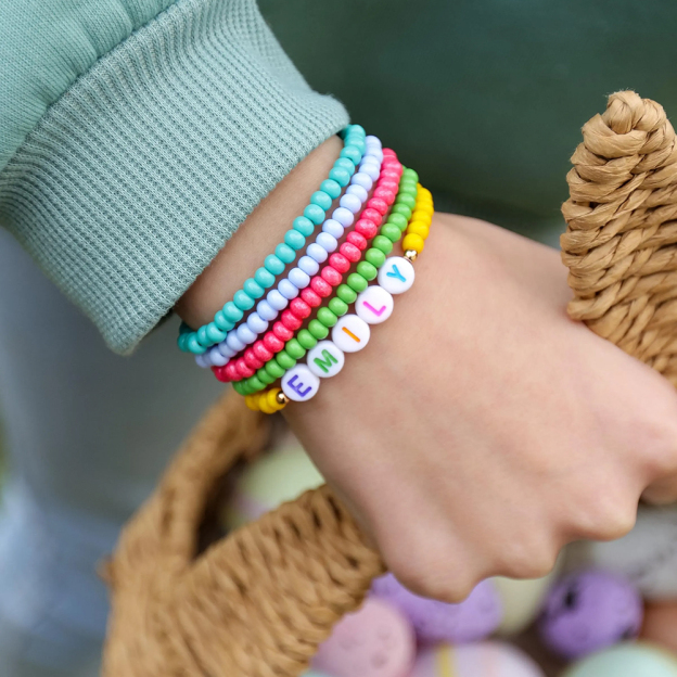 Personalized Colorful Letter Bead Bracelet For Kids ｜CWBeach40