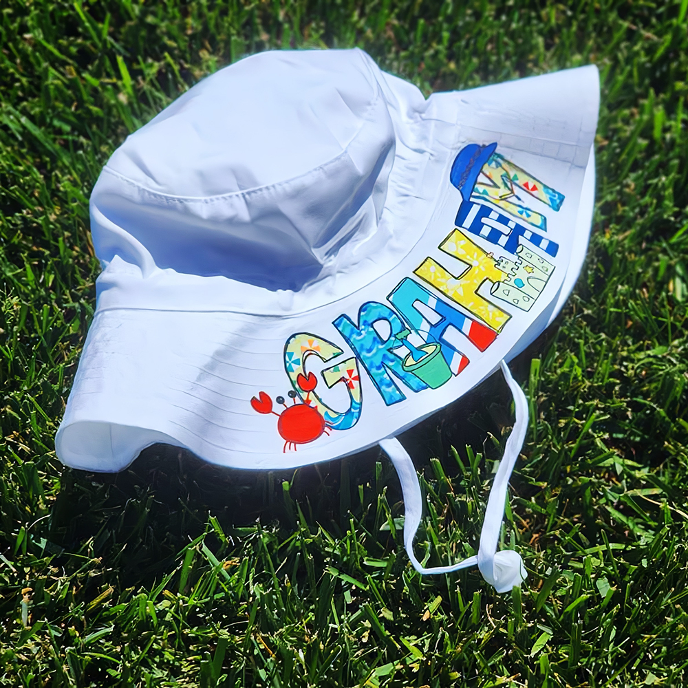 Personalized Lovely Summer Sun Protection Bucket Hat | CWBeach158
