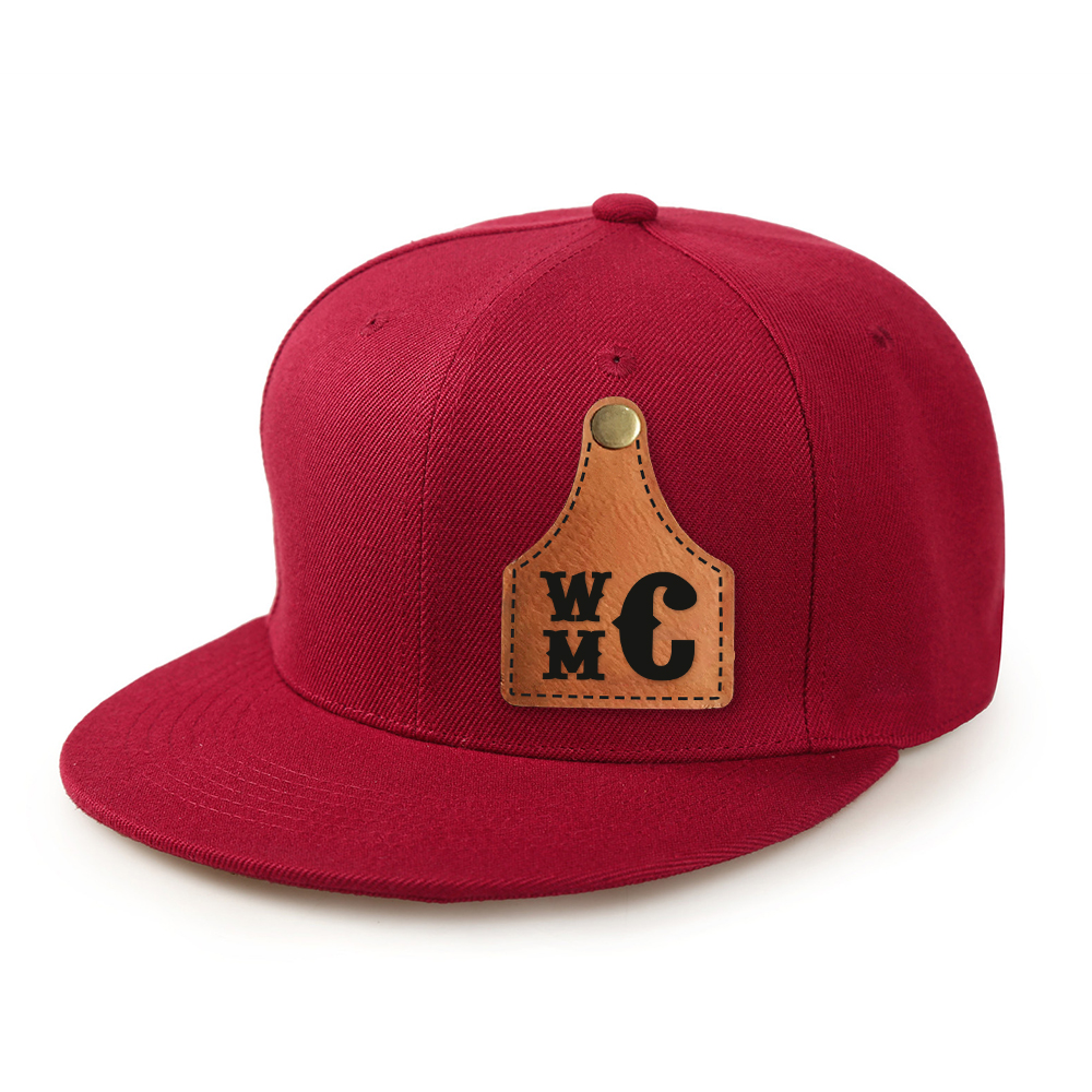 Personalize Kids Leather Patch Cow Tag Hat | CWBeach158