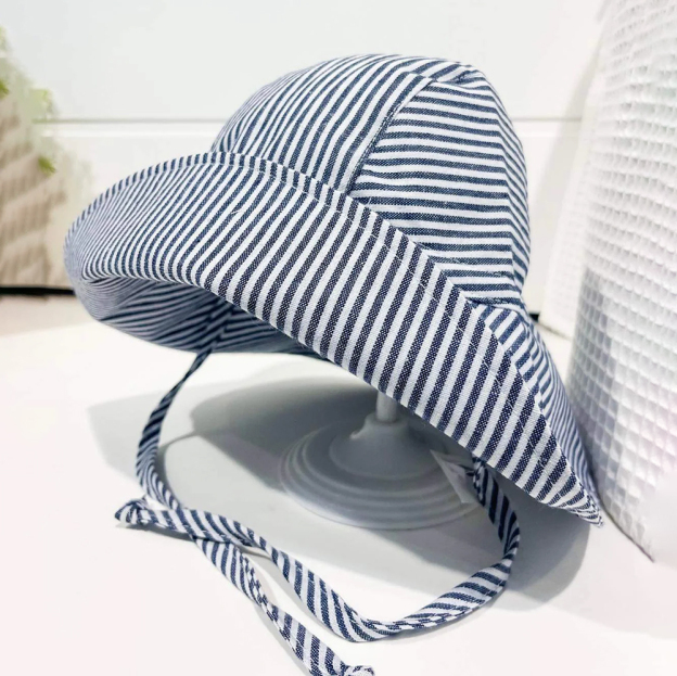 Personalized Embroidery Seersucker Sun Protection Hat | CWBeach161