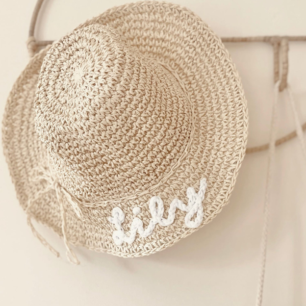 Personalized Embroidered Straw Floppy Hat for Comfort & Unique | CWBeach160