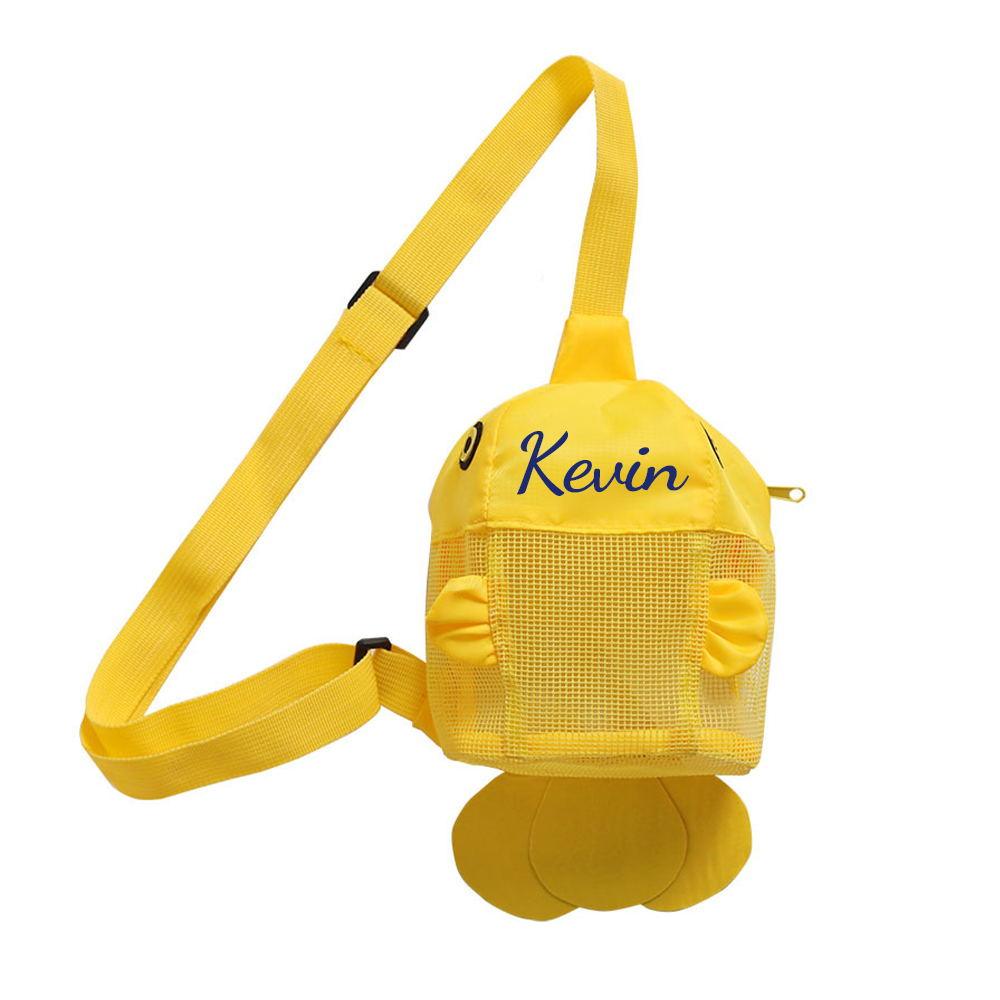 Personalized Clownfish Seashell Zipper Mesh Beach Bag | CWBeach164