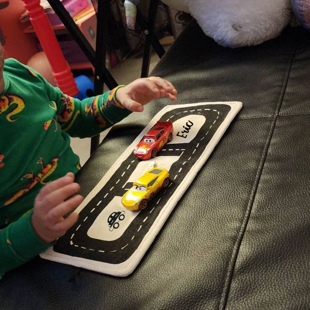 Personalized Kids Storage Bag with Road-patterned Game Mat | CWToy119