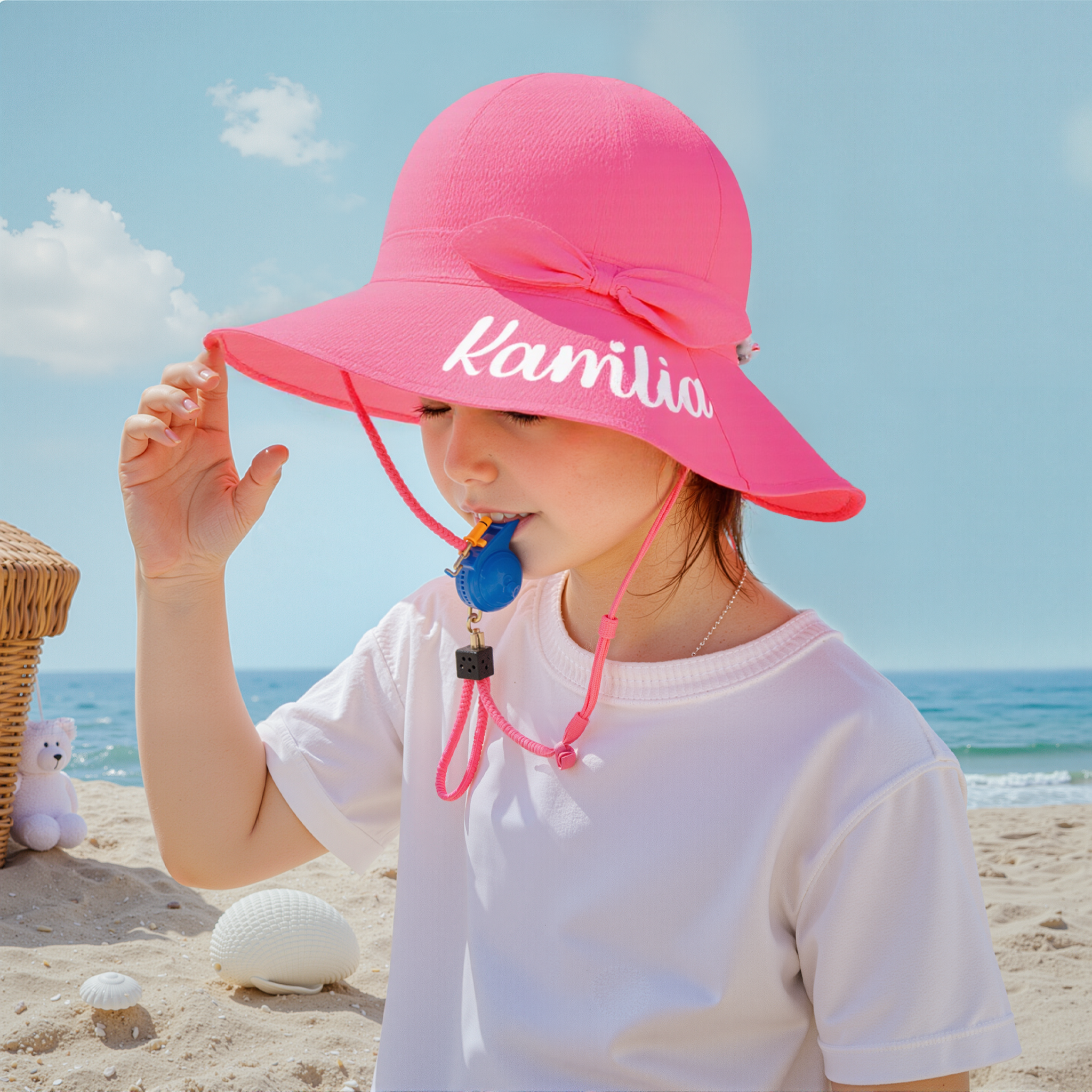 Personalized Lovely Bowknot Bucket Hat for Comfort & Unique | CWBeach170