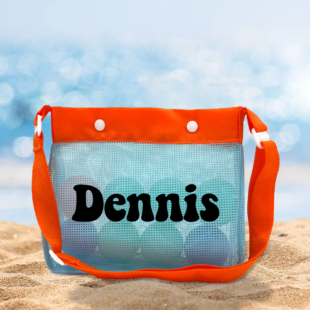 Personalized Kids Seashell Mesh Beach Bag | CWBeach171