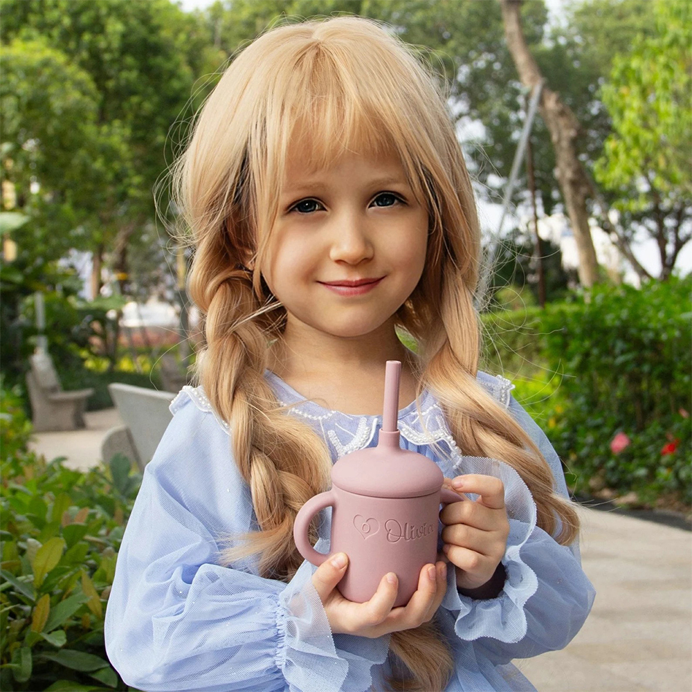 Personalised Baby Food Grade Sippy Silicone Cup | CWBaby5401
