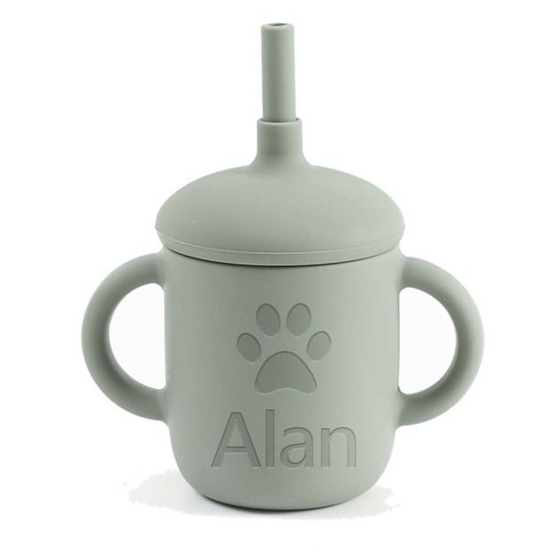 Personalised Baby Food Grade Sippy Silicone Cup | CWBaby5401