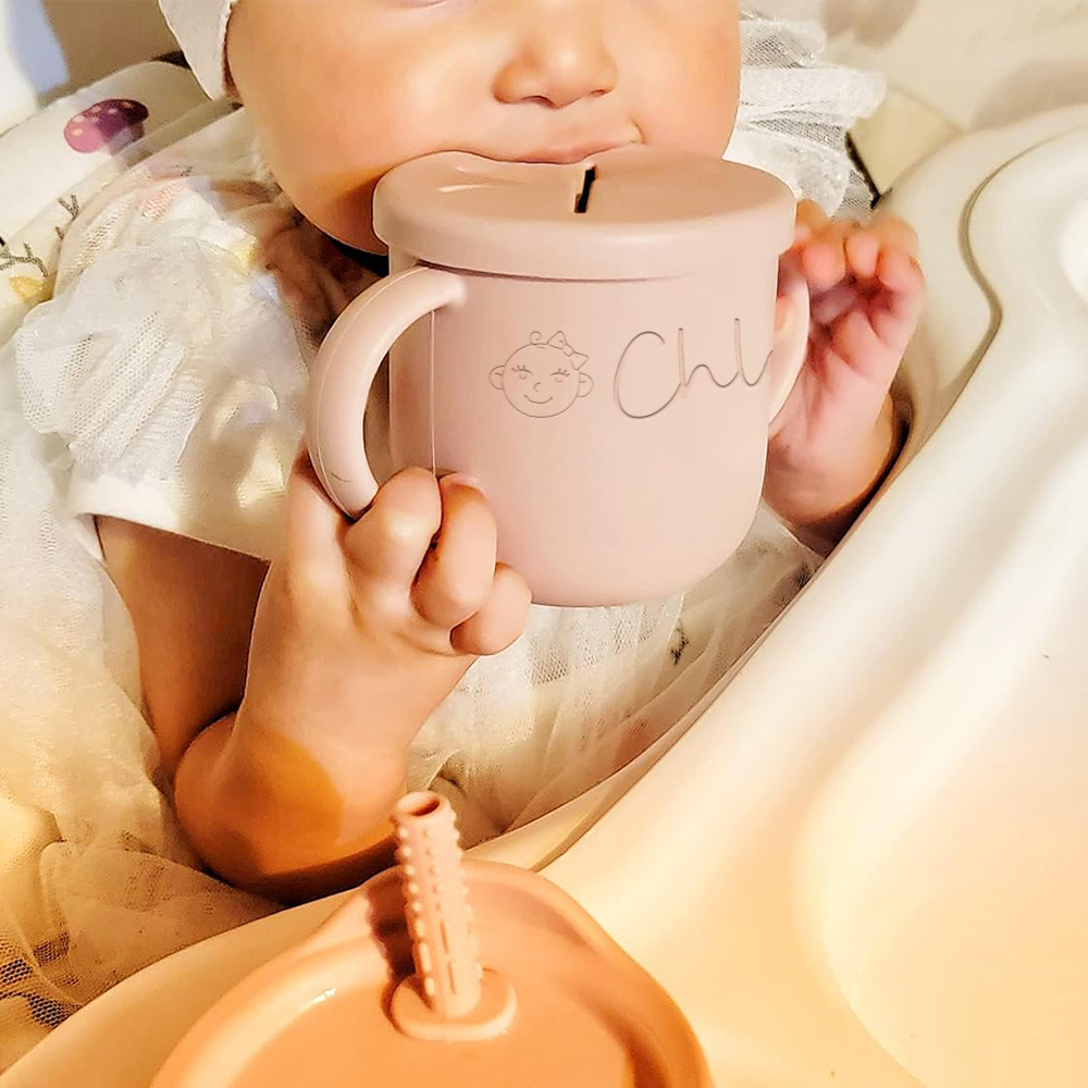 Personalised Baby Food Grade Silicone Snack Cup | CWBaby199