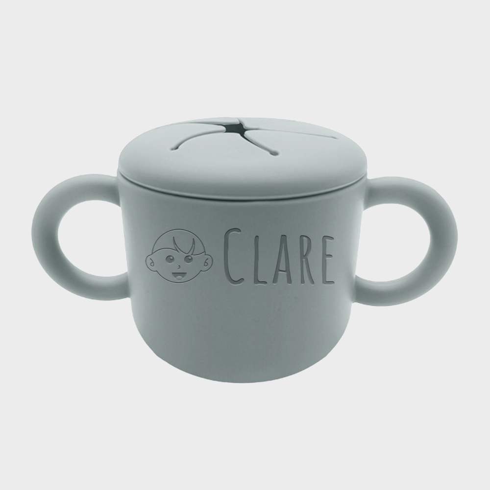 Personalised Baby Food Grade Silicone Snack Cup | CWBaby199