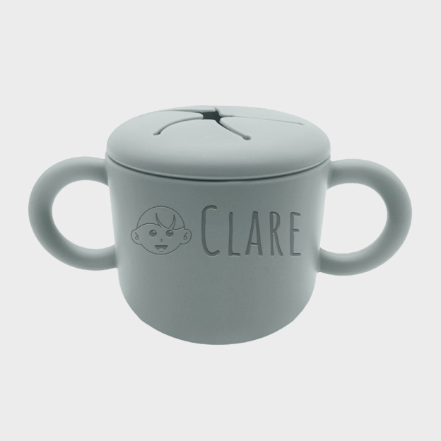 Personalised Baby Food Grade Silicone Snack Cup | CWBaby199