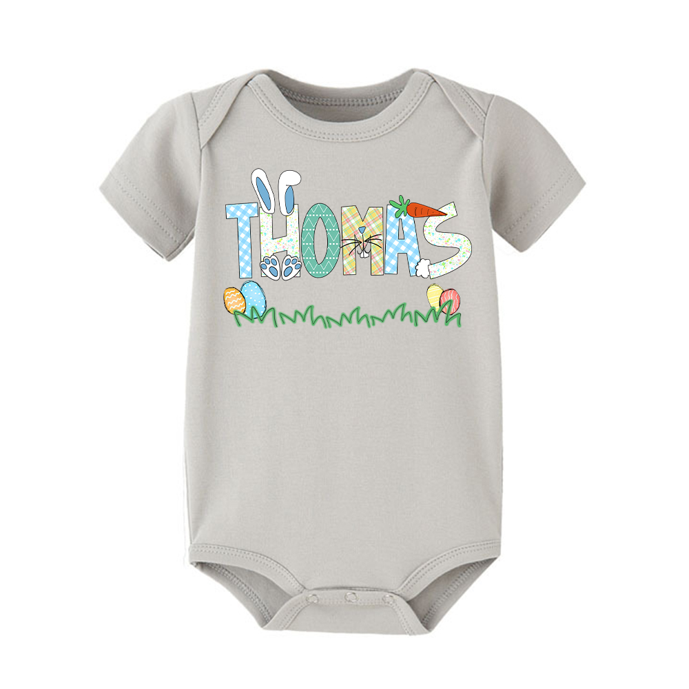 Personalized Baby Cute Easter Bunny Romper | CWEaster51