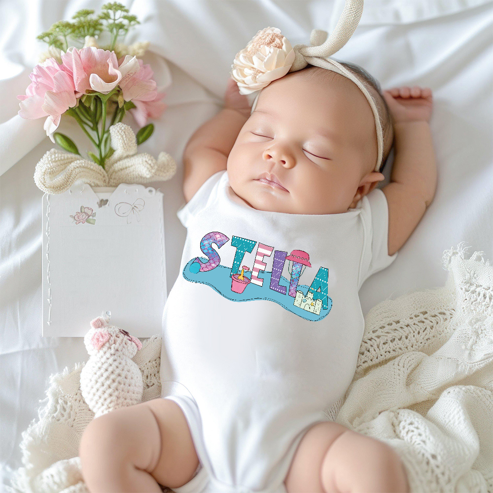 Personalized Baby Summer Beach Style Romper | CWBaby200