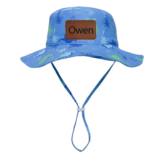 Personalized Leather Patch Cute Bucket Hat for Comfort & Unique | CWBeach174