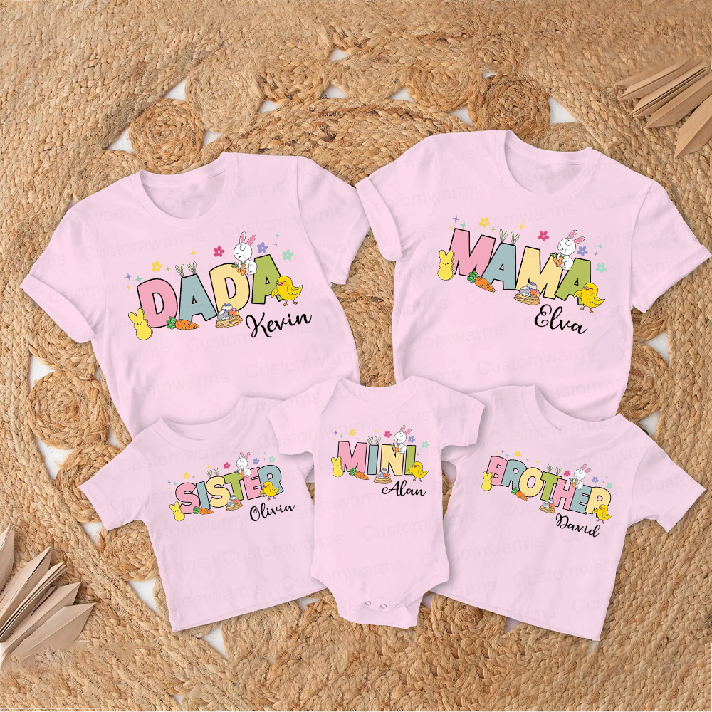 Personalized Family Happy Easter Matching Shirt | CWEaster56