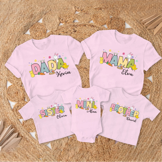 Personalized Family Happy Easter Matching Shirt | CWEaster56