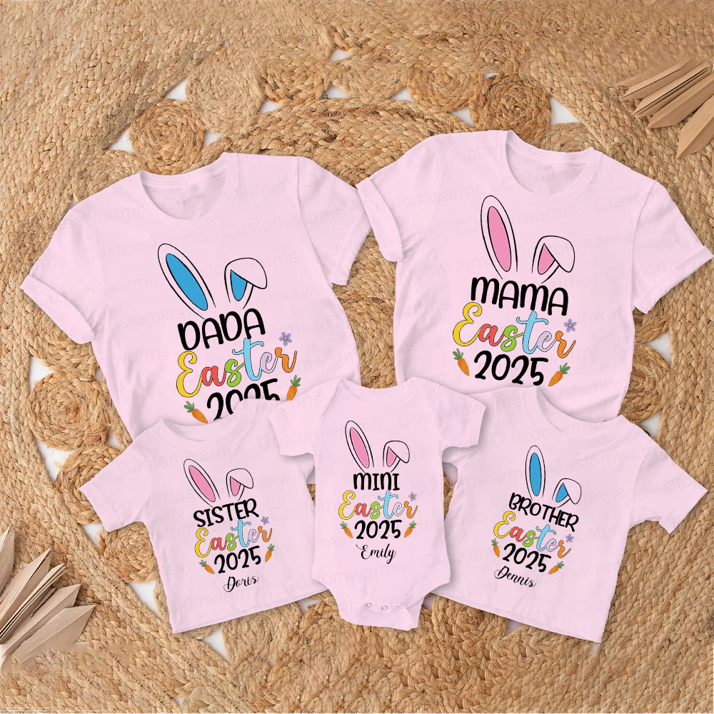 Personalized Family Happy Easter Matching Shirt | CWEaster57
