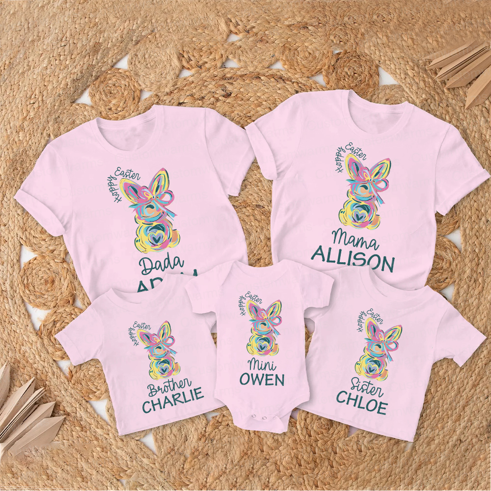 Personalized Family Happy Easter Matching Shirt | CWEaster58
