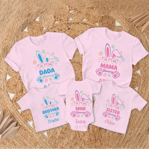 Personalized Family Happy Easter Matching Shirt | CWEaster60