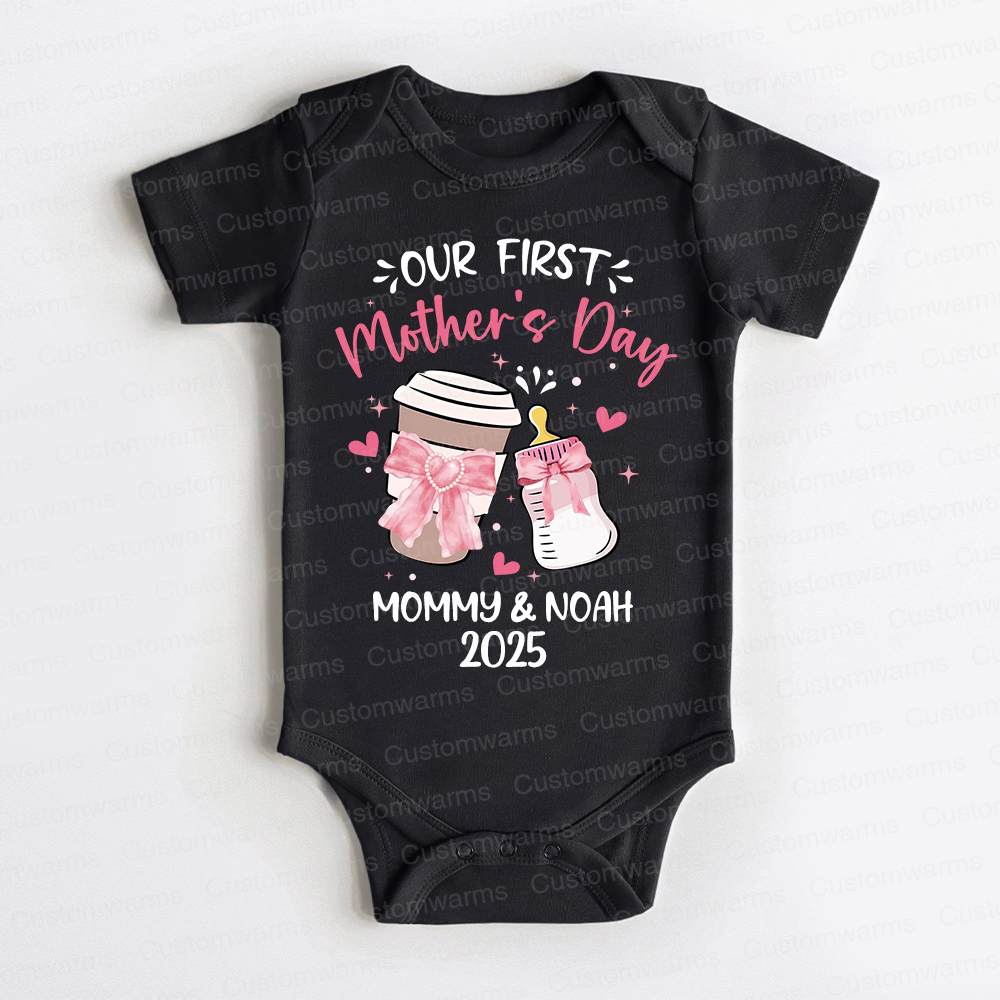 Personalized First Mother's Day Mommy and Baby Outfit | CWFamily16