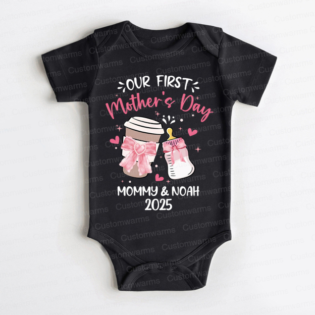 Personalized First Mother's Day Mommy and Baby Outfit | CWFamily16