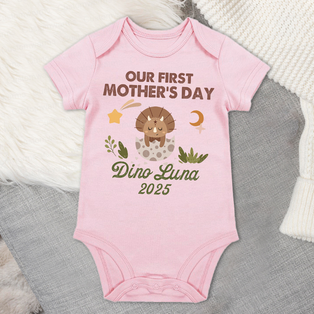 Personalized First Mother's Day Mommy and Baby Outfit | CWFamily32