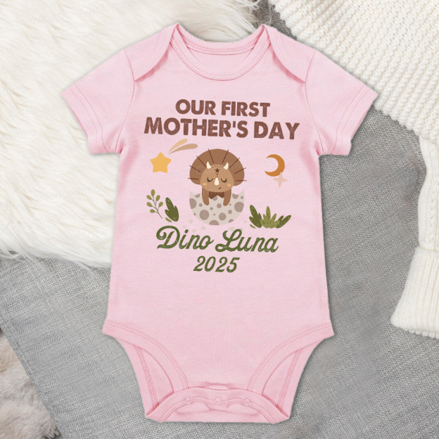 Personalized First Mother's Day Mommy and Baby Outfit | CWFamily32